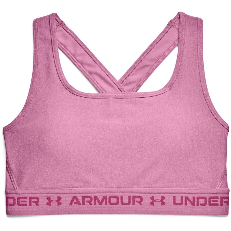 Under Armour Crossback Mid Heather Sports Bra Womens