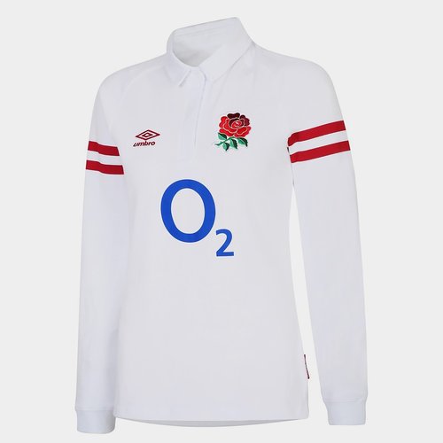 England Home Classic Licensed Long Sleeved Rugby Shirt 2022 2023 Womens