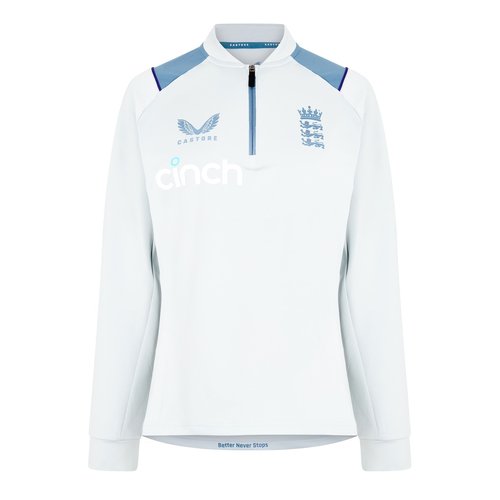 England Cricket Quater Zip Midlayer Womens
