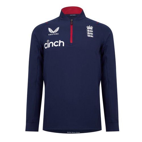 England Cricket Travel Quater Zip Adults