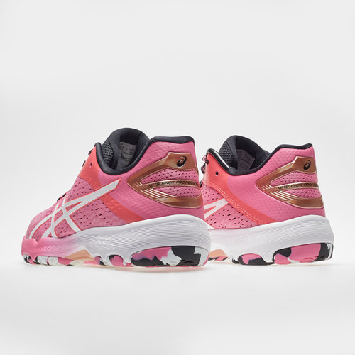 asics gel professional 14 ff orange netball trainers